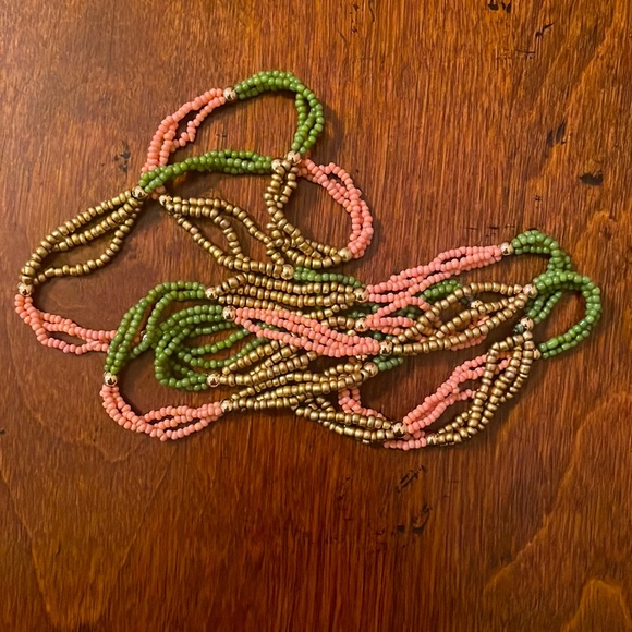 Women's Colorful Beaded Necklace Set Fashion Jewelry OS EUC - Picture 4 of 5